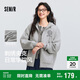 森馬（Semir）[商場(chǎng)同款]外套女連帽刺繡學(xué)院風(fēng)2025春寬松質(zhì)感夾克101125108002