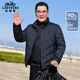 老爺車(chē)（LAOYECHE）爸爸冬裝羽絨服男中老年加厚保暖外套冬季新款中年男士立領(lǐng)上衣 霧霾藍 XL (180)