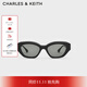 CHARLES&KEITH歐美小框復古貓眼太陽(yáng)眼鏡生日禮物CK3-91280550 Black黑色 R