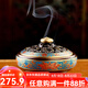 圓通香爐銅擺件琺瑯彩檀香爐仿古盤香爐景泰藍蓮花熏香爐工藝品 藍色 大號