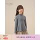 ERDOS KIDS鄂爾多斯童裝半高領(lǐng)抽條基礎(chǔ)打底女童針織衫 芝麻 150 cm