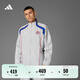 adidas拜仁慕尼黑足球休閑文化運動(dòng)夾克外套男裝秋季阿迪達斯官方   銀灰   L