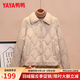 鴨鴨（YAYA）輕薄羽絨服女士短款秋冬季新款百搭時(shí)尚休閑小個(gè)子小香風(fēng)外套 淺米白 L