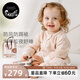 nest designs嬰兒睡袋嬰幼兒春秋四層紗布寶寶分腿睡袋兒童四季通用防踢被 金色石榴-四層（建議24-26℃） 90碼（建議身高80-90cm）