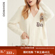 sohiwoo孕婦睡衣秋冬款加絨加厚班半邊絨保暖月子服冬季產后哺乳家居服套 奶白熊 M