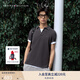 TOMMY HILFIGER【輕系列】夏季男裝撞色鑲邊翻領(lǐng)POLO/珠地棉商務(wù)修身純色短袖T恤 【修身款】石墨深灰P7I L （推薦：140-155斤）