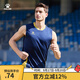 卡爾美（KELME）運動(dòng)背心男夏季新款排汗透氣足球訓練無(wú)袖T恤跑步撞色上衣 藏青 2XL
