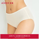 愛(ài)慕內褲內衣女士?jì)艉勖婺妊澝拶|(zhì)底襠輕薄網(wǎng)眼通透無(wú)邊剪裁中腰平角內褲AM233941 肉色 170