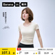 蕉內【趙露思同款】涼皮501Cool女士U領(lǐng)修身肌底衣顯瘦T恤女運動(dòng)內搭 【趙露思同款】奶油白 L