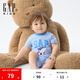 Gap嬰兒2025夏季新款印花logo撞色純棉短袖連體衣兒童裝774572 藍色 90cm (18-24月) 亞洲尺碼