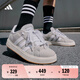 adidas「面包鞋」GRAND COURT BASE 00s休閑低幫板鞋男女阿迪達(dá)斯   淺灰/白色/樹脂黃   42