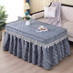 薇妮娜烤火桌子罩套電爐罩套長(cháng)方形茶幾桌布罩烤火被電烤爐罩子取暖桌罩 1.8倍雙面絨4頁(yè)裙擺-灰色 140*80*65送皮罩