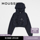 moussy 新品迪士尼合作款粉嫩米奇連帽衛(wèi)衣010HSQ90-0260 021淺黑色 均碼