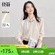 歐莎（OSA）啞光緞面經(jīng)典襯衫女士設計感2025年秋新款職業(yè)面試襯衣高智感穿搭 淺杏色 L