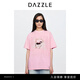 DAZZLEX 惠唯聯(lián)名系列 地素 T恤24秋新款女裝印花短袖上衣 粉紅色 M 03/165/88A