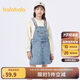 巴拉巴拉女童秋季連衣裙兒童裙子中大童童裝洋氣牛仔背帶裙潮202323111001
