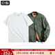 馬登工裝美式空中MA1飛行員夾克軍事風(fēng)短款外套復古棒球服男潮秋上衣 綠夾克+300G米白短t組合 XL