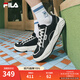 斐樂（FILA）官方男鞋COOKIES復(fù)古帆布鞋2025夏新款曲奇鞋時尚休閑鞋 黑/奶白-BG 40.5