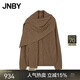 JNBY/江南布衣【100%綿羊毛】秋冬羊毛斗篷針織衫女寬松5O0312370 250/卡其 M