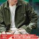 馬登工裝 美式休閑燈芯絨純棉長(cháng)袖襯衫疊穿內搭外套條絨襯衣男秋 軍綠 2XL