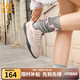 361°女鞋板鞋張藝凡同款扁扁鞋薄底德訓鞋T頭鞋秋季新款潮流休閑鞋 超凡粉/煙灰 38
