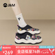 快樂瑪麗（J&M）樂福鞋女鞋2025春季新款厚底懶人一腳蹬休閑鞋增高印花通勤鞋單鞋 黑色 38 (曬圖送20元紅包）