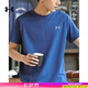 安德瑪（UNDERARMOUR）短袖T恤男 25夏季新款運(yùn)動(dòng)服跑步健身訓(xùn)練打底衫彈力透氣圓領(lǐng)T恤 【彈力快干】【Tech面料】藍(lán)色 L (175/96A)