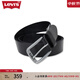 Levi's【商場(chǎng)同款】李維斯男士復古氣質(zhì)牛皮革針扣腰帶 黑色 95cm