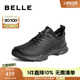 百麗（Belle）輕便休閑鞋男商場同厚底商務(wù)運動皮鞋8AY01CM3預(yù)售 黑色-單里 43 (265mm)
