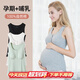Mom Jane哺乳背心吊帶孕婦春秋薄款外出月子內搭打底喂奶免穿文胸可外穿 淺灰色 【100%棉-呼吸透氣】 XL