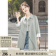 絲柏舍寬松款風(fēng)衣2025秋裝新款女裝條紋拼接通勤風(fēng)中長款上衣