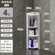 楓居物語(yǔ)衛生間置物架浴室三角收納架落地式轉角儲物柜廁所陽(yáng)臺書(shū)房墻角架 落地三角架白色【25*92】 4層