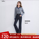 百圖betu女裝2025秋季新款牛仔微喇褲高腰顯瘦防褪色褲子女2508T78 深牛仔藍(lán) L