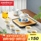 金灶（KAMJOVE）國潮工夫茶具套組 泡茶功夫茶具套裝 家用蓋碗茶杯陶瓷茶具KP-828 【國風(fēng)紋飾 大氣之選】似錦年華