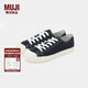 無印良品（MUJI）男女通用不易疲勞不易沾水運動鞋無性別男款女款小白鞋帆布鞋鞋子 藏青色2S 34 碼/220mm（尺碼偏大拍小一碼）