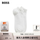 BOSS博斯【禮物】男士經(jīng)典款彈性面料短襪兩雙裝 100-白色 M (39-42)