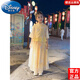 迪士尼（Disney）女童新中式套裝夏季2025新款兒童漢服童裝衣服女孩國風(fēng)唐裝兩件套 黃色中袖款 130 建議7~8歲【120-130cm】