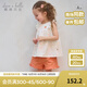 戴維貝拉（DAVE＆BELLA）兒童短褲套裝2025女童新款碎花短袖兩件套洋氣女寶寶夏天衣服童裝 花朵印花【現貨】 100 cm（建議身高90-100cm）
