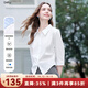 betu女裝2025夏季新款襯衫舒適棉質(zhì)梭織前后收褶設計上衣2507T27 白色 S