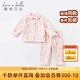 戴維貝拉（DAVE＆BELLA）童裝新款冬季洋氣加絨保暖女童睡衣男童家居服套裝兒童室內(nèi)服 蝴蝶印花 90 cm（建議身高80-90cm）