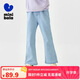 迷你巴拉女童褲子2025春新品寶寶甜美喇叭彈力長(zhǎng)褲【軟牛仔】