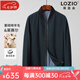 LOZIO【100%綿羊毛&店鋪同款】舒適秋季男裝商務(wù)休閑棒球領(lǐng)茄克外套 墨綠色 XL (52)