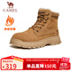 駱駝（CAMEL）加絨保暖增高厚底休閑戶(hù)外高幫雪地靴男士 G14W136663 土黃 39 