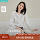 茵曼（INMAN）2025秋冬女裝新款100棉甜美花邊刺繡白色襯衫長袖氣質(zhì)襯衣 云朵白 XL
