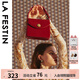 拉菲斯汀【七夕情人節(jié)禮物】包包2025新款方糖包紅色結(jié)婚新娘手提小方包 波爾多紅