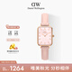 丹尼爾惠靈頓（DanielWellington）DW女士小方表全新珠光貝母腕表七夕禮物芭比粉色DW00100508