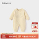 babylove嬰兒連體衣秋冬款?yuàn)A棉保暖衣服男寶女寶哈衣莫代爾爬服刺繡休閑裝