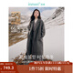 茵曼2025秋冬女裝新款100%綿羊毛雙面呢外套女美拉德翻駁洋氣長(zhǎng)款大衣 深花灰 S 155-162cm /95-110斤