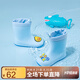 B.Duck小黃鴨童鞋兒童四季雨靴男童女童寶寶束腳筒靴雨鞋5911藍(lán)色28