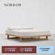 NORHOR北歐表情/日式復(fù)古簡(jiǎn)約/素住無(wú)床頭齊邊實(shí)木雙人床/床架G A款本色櫸木/平臺(tái)款床 1800mm*2000mm框架結(jié)構(gòu)